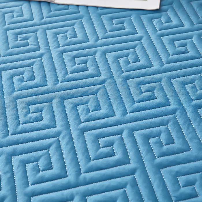 91家纺网 家纺一手货源 找家纺 三盛源 2026新款A类防水夹棉床笠加厚席梦思床垫保护套床笠罩防滑-简奢系列（支持小批量定制尺寸） 简奢系列-天空蓝