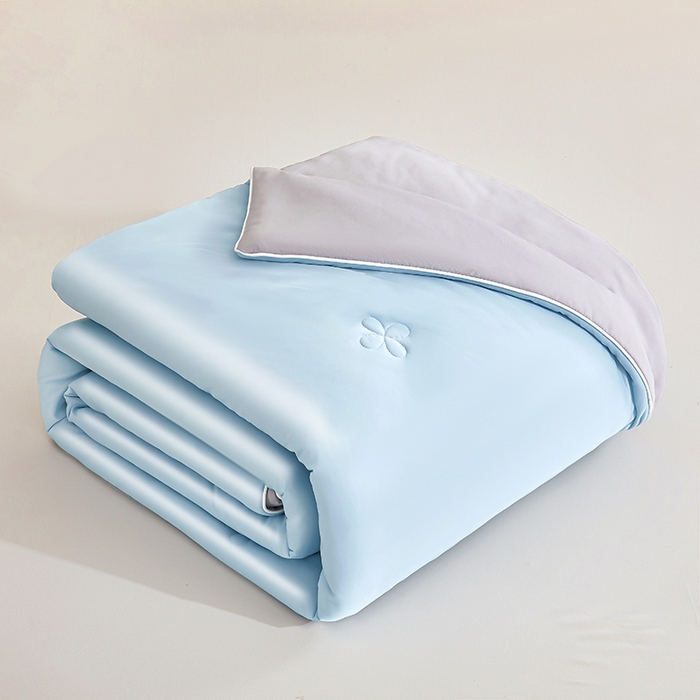 91家纺网 家纺一手货源 找家纺 （总）悦织语 2026新款A类云母凉感丝（含氨纶）+针织棉双面可用夏凉被空调被被子被芯