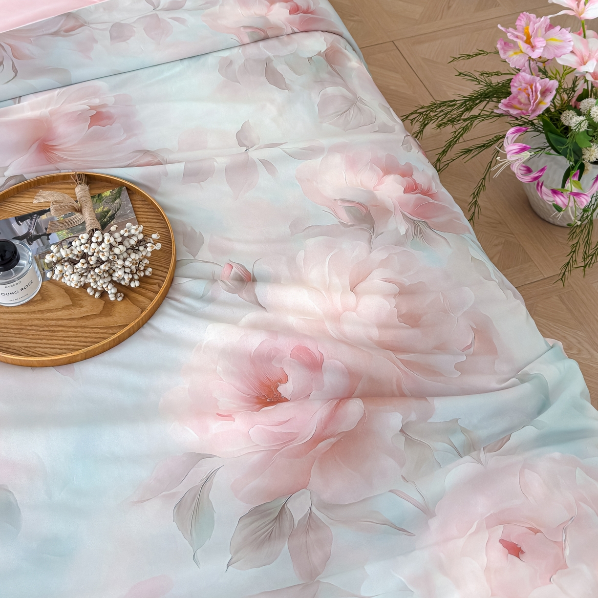 91家纺网 家纺一手货源 找家纺 圣尔雅家纺 2026春夏新款数码印花凉感丝夏被夏凉被空调被系列 千寻