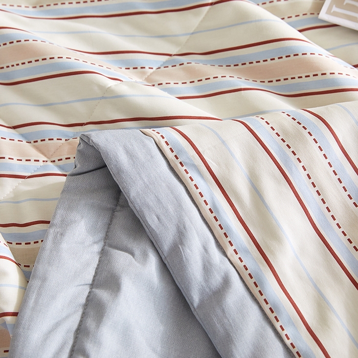 91家纺网 家纺一手货源 找家纺 海洋家纺 2026新款A类里外全棉棉花夏被-格子系列 风格二 致青春