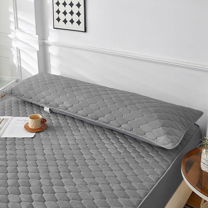 91家纺网 家纺一手货源 找家纺 三盛源 2026新款A类防水夹棉枕套枕芯套防头油双人1.2枕头套1.5夫妻枕头长款一体1.8枕芯套-洛卡系列（支持小批量定制尺寸） 洛卡系列-优雅灰