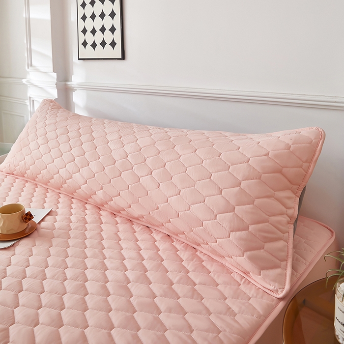 91家纺网 家纺一手货源 找家纺 三盛源 2026新款A类防水夹棉枕套枕芯套防头油双人1.2枕头套1.5夫妻枕头长款一体1.8枕芯套-洛卡系列（支持小批量定制尺寸） 洛卡系列-粉豆沙