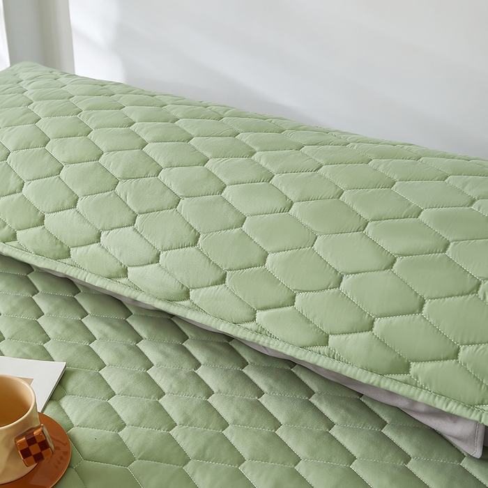 91家纺网 家纺一手货源 找家纺 三盛源 2026新款A类防水夹棉枕套枕芯套防头油双人1.2枕头套1.5夫妻枕头长款一体1.8枕芯套-洛卡系列（支持小批量定制尺寸） 洛卡系列-抹茶绿