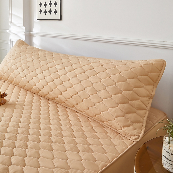 91家纺网 家纺一手货源 找家纺 三盛源 2026新款A类防水夹棉枕套枕芯套防头油双人1.2枕头套1.5夫妻枕头长款一体1.8枕芯套-洛卡系列（支持小批量定制尺寸） 洛卡系列-卡其