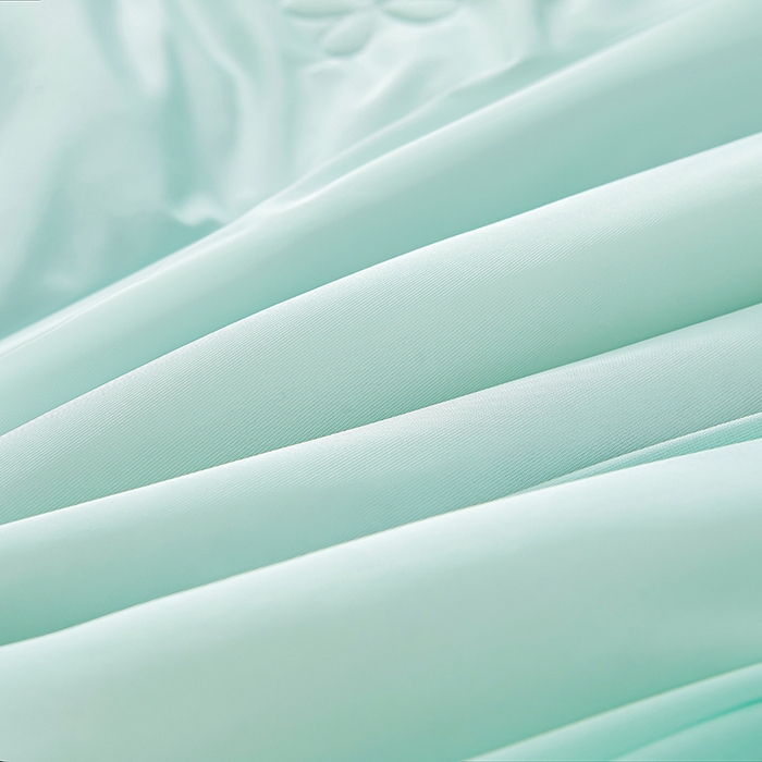 91家纺网 家纺一手货源 找家纺 悦织语 2026新款A类云母凉感丝（含氨纶）+针织棉双面可用夏凉被空调被被子被芯 丹青绿+天空蓝