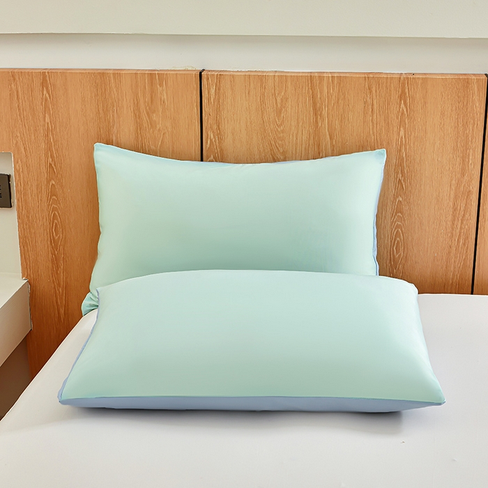 91家纺网 家纺一手货源 找家纺 悦织语 2026新款A类云母凉感丝（含氨纶）+针织棉双面可用夏凉被空调被被子被芯 丹青绿+天空蓝