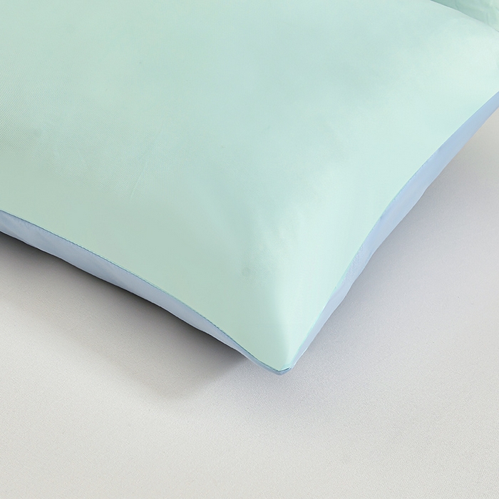 91家纺网 家纺一手货源 找家纺 悦织语 2026新款A类云母凉感丝（含氨纶）+针织棉双面可用夏凉被空调被被子被芯 丹青绿+天空蓝