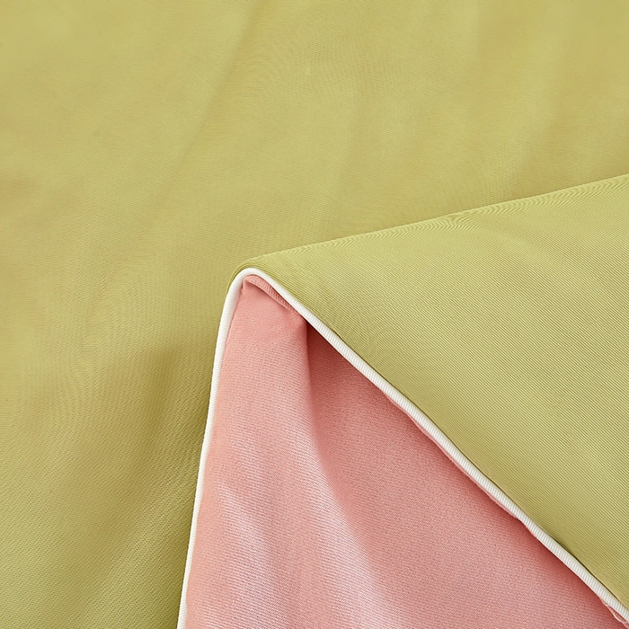 91家纺网 家纺一手货源 找家纺 悦织语 2026新款A类云母凉感丝（含氨纶）+针织棉双面可用夏凉被空调被被子被芯 橄榄绿+奶茶粉