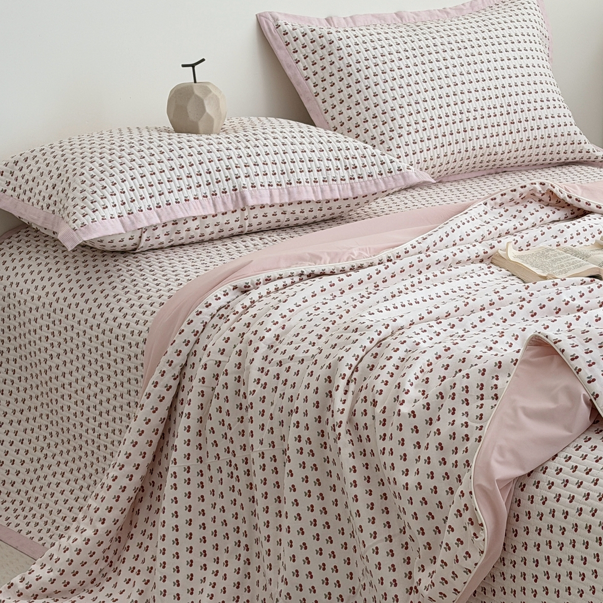 91家纺网 家纺一手货源 找家纺 （总）佰织鑫家居 2026新款全棉双层纱床盖款锦氨夏被四件套