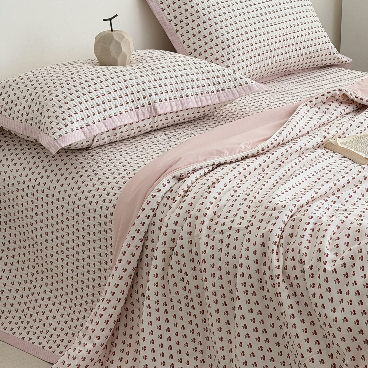 91家纺网 家纺一手货源 找家纺 （总）佰织鑫家居 2026新款全棉双层纱床盖款锦氨夏被四件套