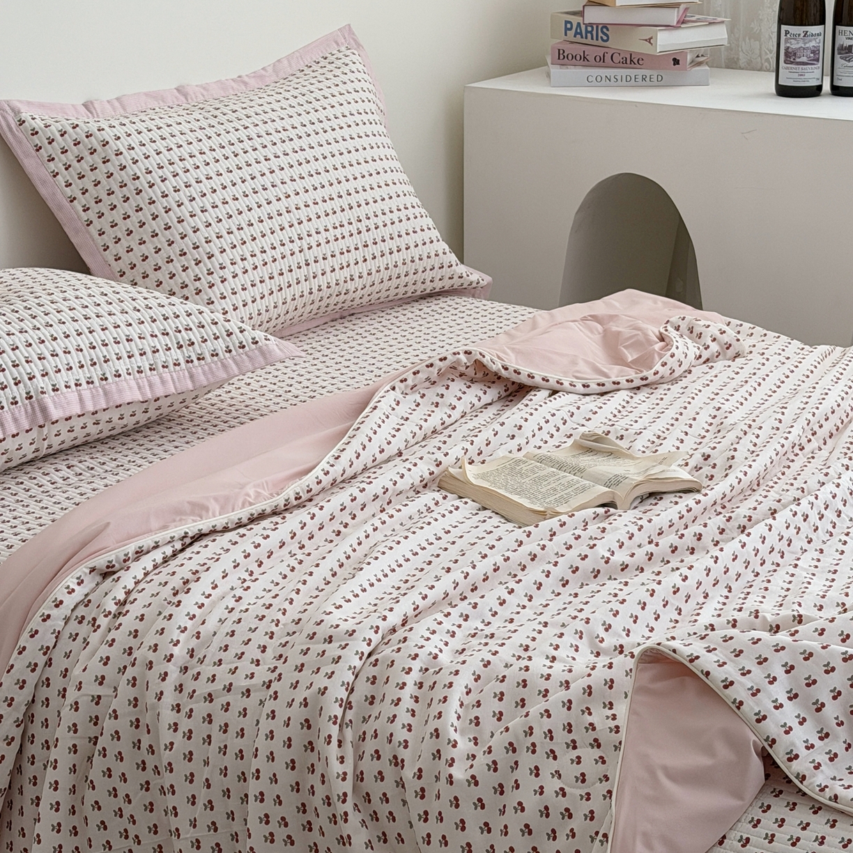 91家纺网 家纺一手货源 找家纺 （总）佰织鑫家居 2026新款全棉双层纱床盖款锦氨夏被四件套