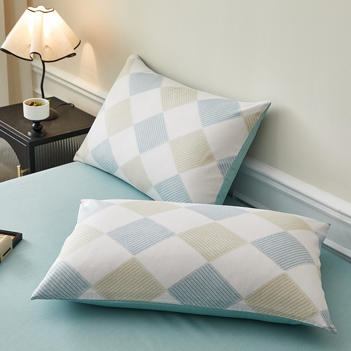 91家纺网 家纺一手货源 找家纺 海洋家纺 2026新款A类里外全棉棉花夏被-格子系列 风格二 莫兰迪