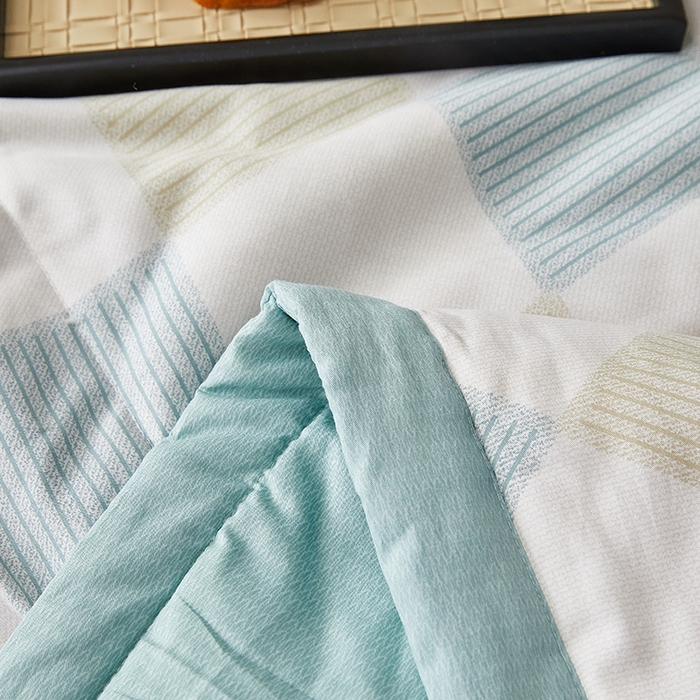 91家纺网 家纺一手货源 找家纺 海洋家纺 2026新款A类里外全棉棉花夏被-格子系列 风格二 莫兰迪