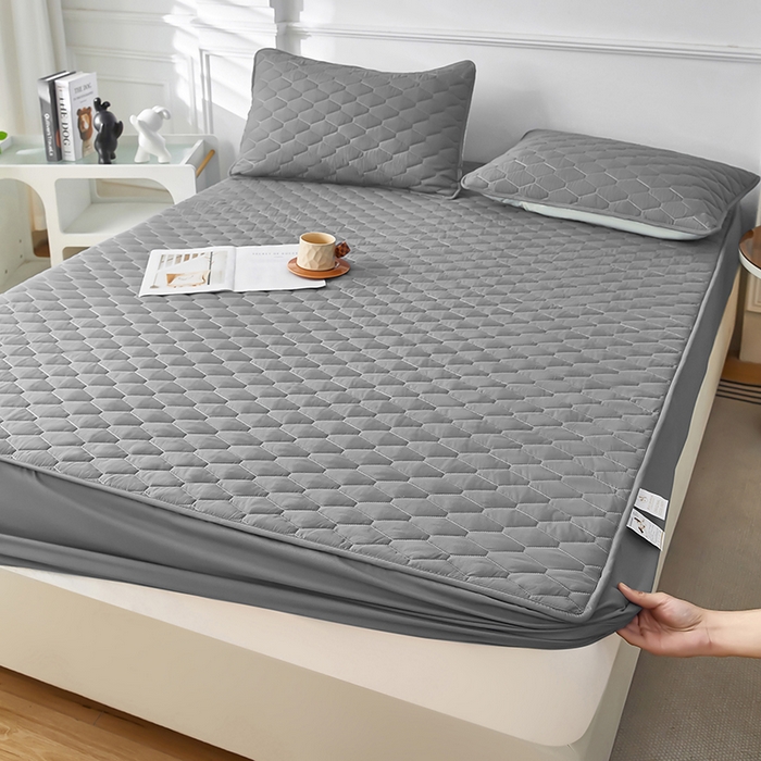 91家纺网 家纺一手货源 找家纺 （总）三盛源 2026新款A类防水隔尿床笠单件夹棉加厚席梦思床垫保护罩防尘床单床罩床套-洛卡系列（支持小批量定制尺寸）