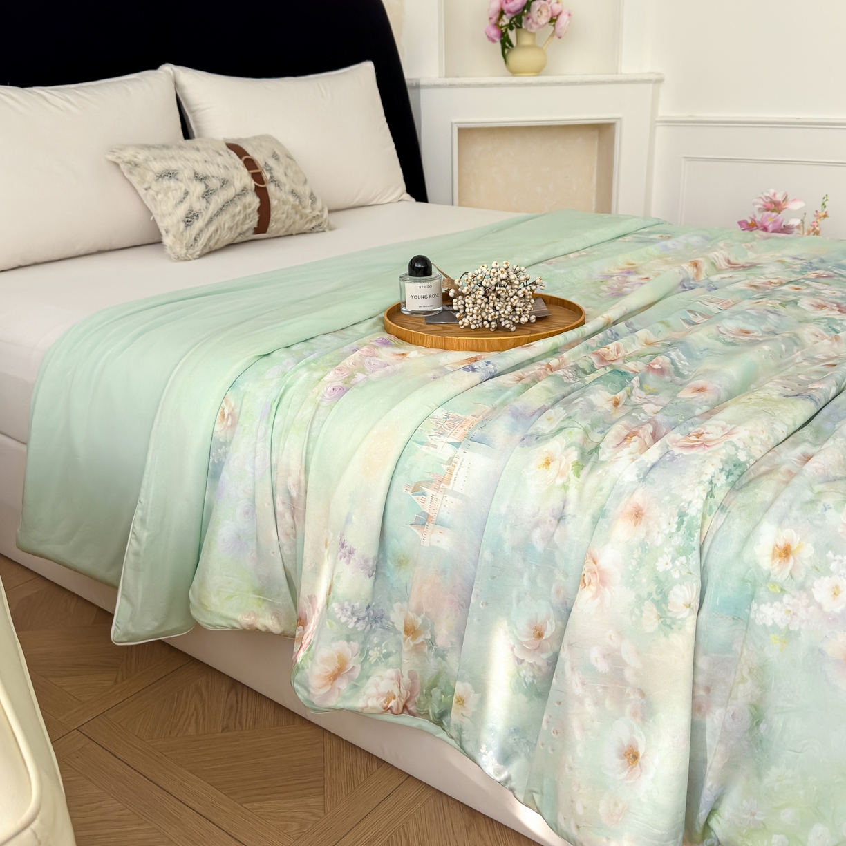 91家纺网 家纺一手货源 找家纺 圣尔雅家纺 2026春夏新款数码印花凉感丝夏被夏凉被空调被系列 如漫