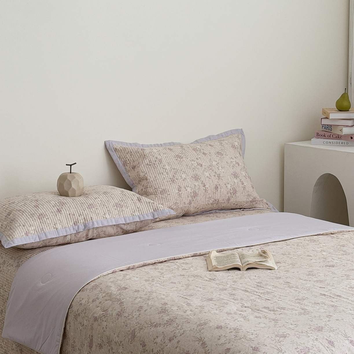 91家纺网 家纺一手货源 找家纺 佰织鑫家居 2026新款全棉双层纱床盖款锦氨夏被四件套 晚香