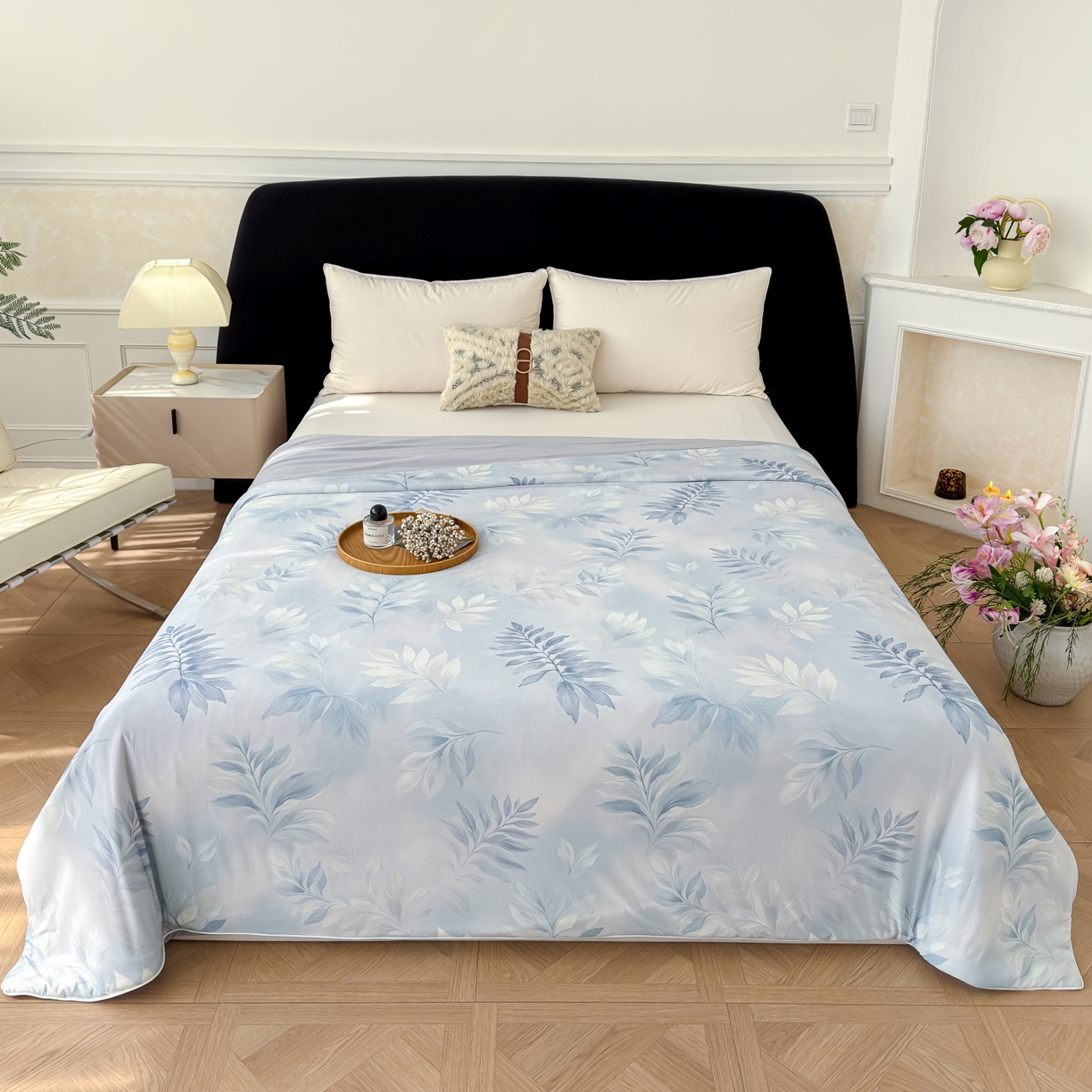 91家纺网 家纺一手货源 找家纺 圣尔雅家纺 2026春夏新款数码印花凉感丝夏被夏凉被空调被系列 相遇