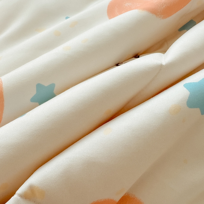 91家纺网 家纺一手货源 找家纺 悦织语 2026新款水洗棉双层纱豆豆被大豆夏凉被 爱心满满