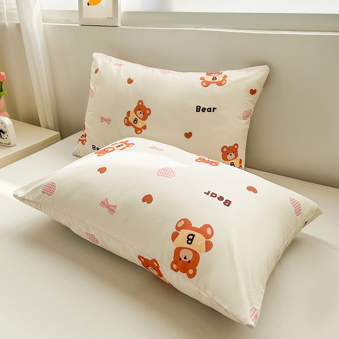 91家纺网 家纺一手货源 找家纺 悦织语 2026新款水洗棉双层纱豆豆被大豆夏凉被 爱心小熊