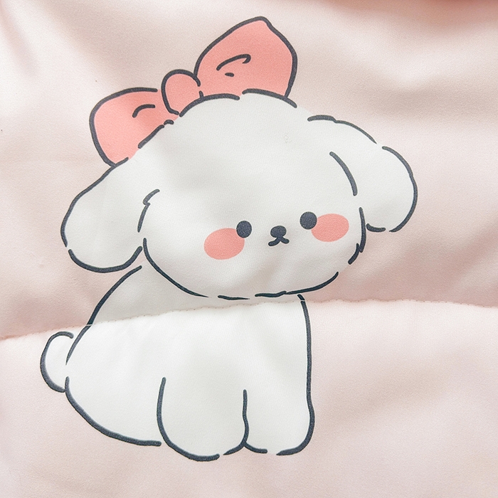 91家纺网 家纺一手货源 找家纺 悦织语 2026新款水洗棉双层纱豆豆被大豆夏凉被 草莓狗