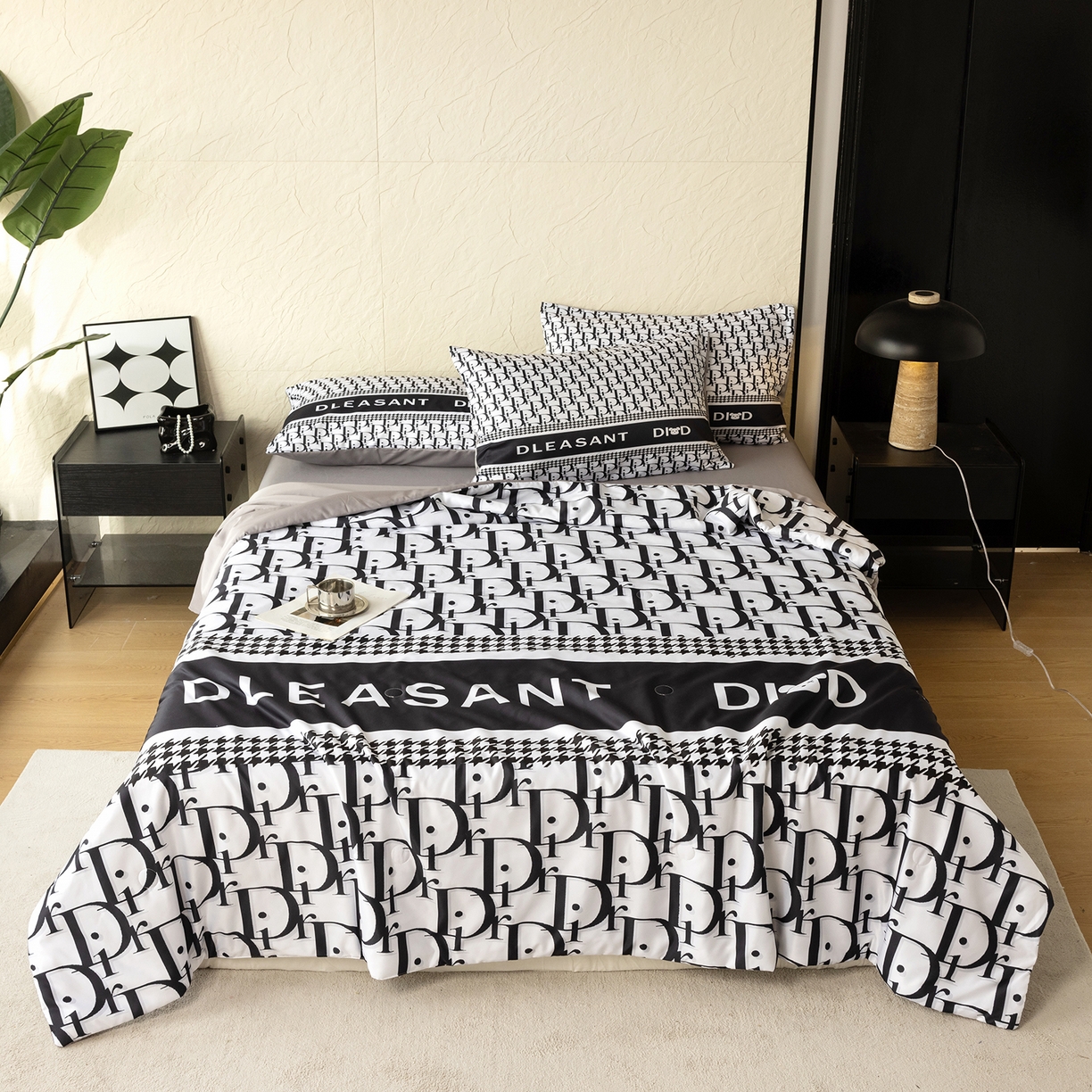 摩卡（乐趣） 2026新款水洗真丝数码印花夏被四件套 爱迪