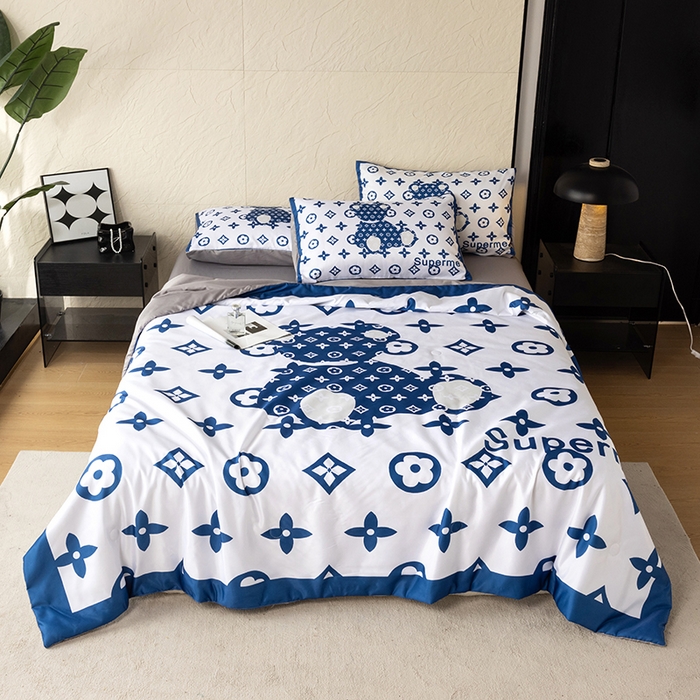 摩卡（乐趣） 2026新款水洗真丝数码印花夏被四件套 公仔兰