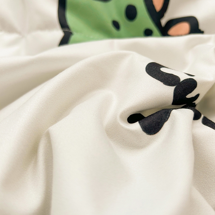 91家纺网 家纺一手货源 找家纺 悦织语 2026新款水洗棉双层纱豆豆被大豆夏凉被 动物总动员