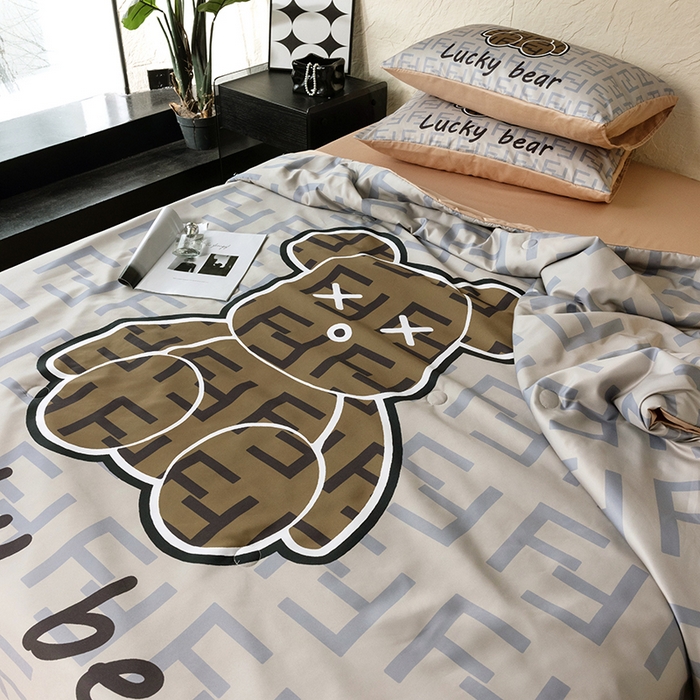 91家纺网 家纺一手货源 找家纺 摩卡（乐趣） 2026新款水洗真丝数码印花夏被四件套 咔芬