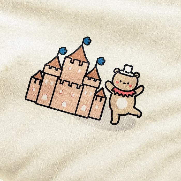 91家纺网 家纺一手货源 找家纺 悦织语 2026新款水洗棉双层纱豆豆被大豆夏凉被 嗨皮熊