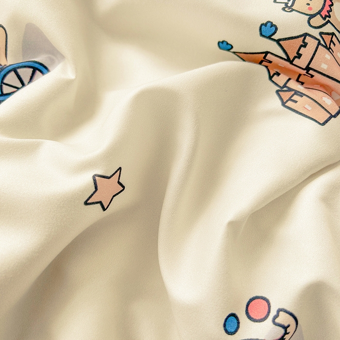 91家纺网 家纺一手货源 找家纺 悦织语 2026新款水洗棉双层纱豆豆被大豆夏凉被 嗨皮熊