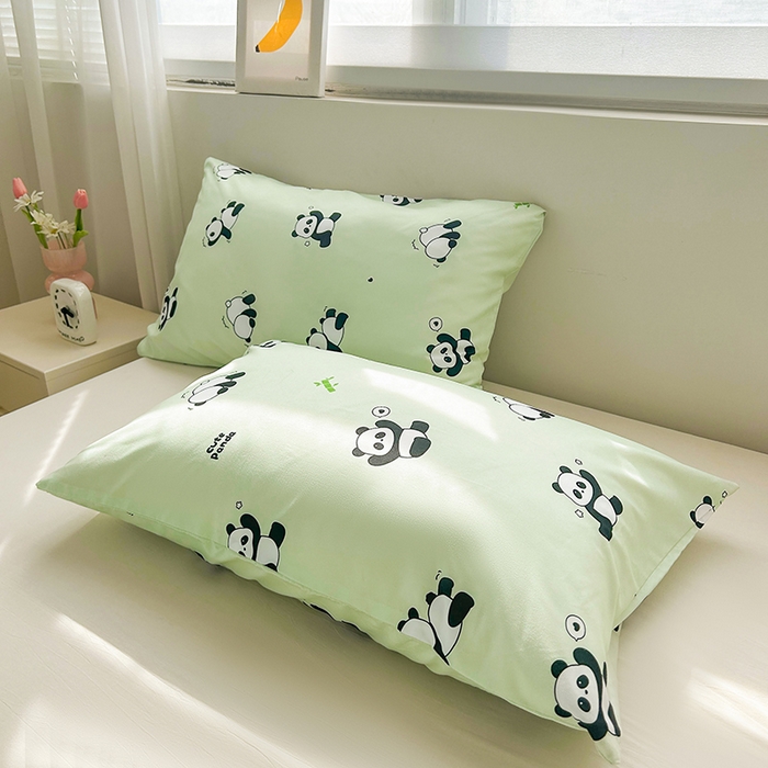 91家纺网 家纺一手货源 找家纺 悦织语 2026新款水洗棉双层纱豆豆被大豆夏凉被 欢乐熊猫