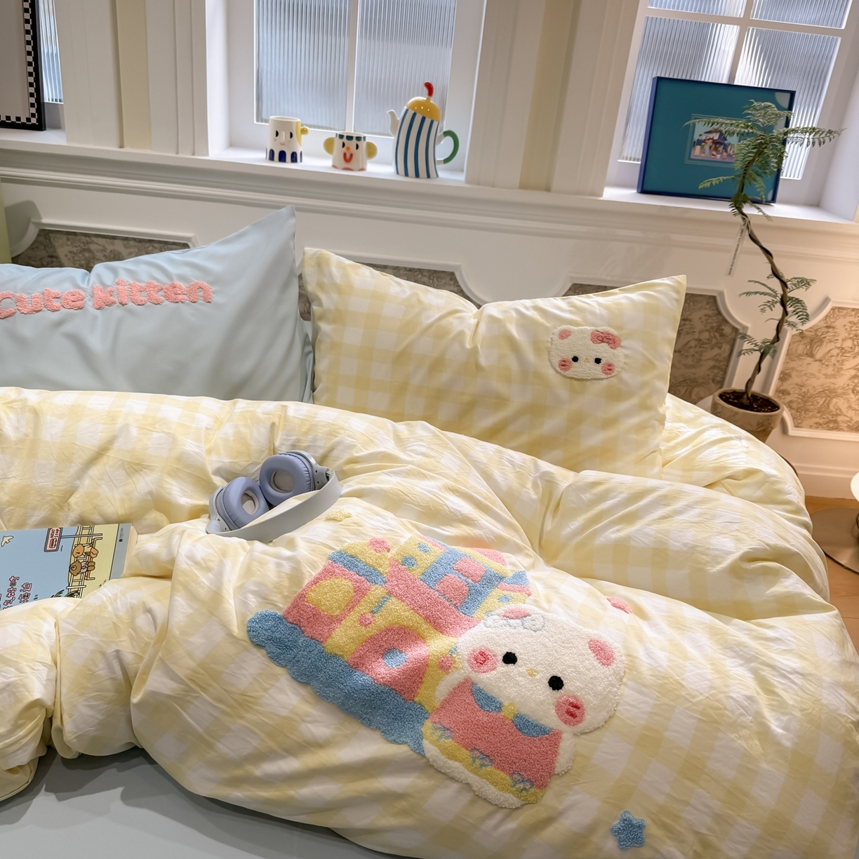 91家纺网 家纺一手货源 找家纺 （总）我心家纺 2026新款水洗棉毛巾绣四件套