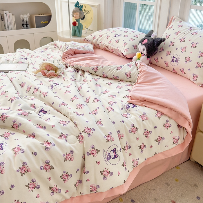 91家纺网 家纺一手货源 找家纺 （总）悦织语 2026新款A类针织棉双层纱韩版夏被四件套空调被