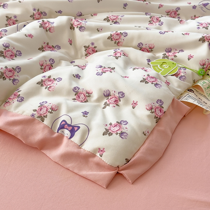 91家纺网 家纺一手货源 找家纺 （总）悦织语 2026新款A类针织棉双层纱韩版夏被四件套空调被