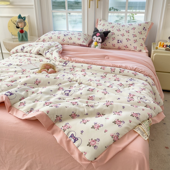 91家纺网 家纺一手货源 找家纺 （总）悦织语 2026新款A类针织棉双层纱韩版夏被四件套空调被