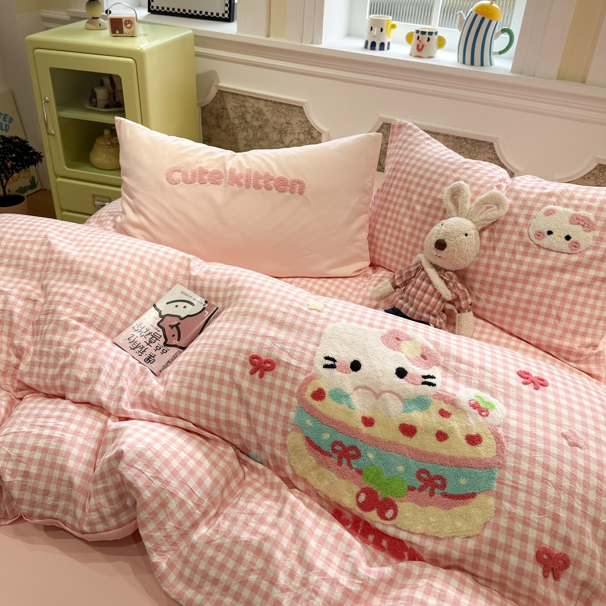 91家纺网 家纺一手货源 找家纺 （总）我心家纺 2026新款水洗棉毛巾绣四件套