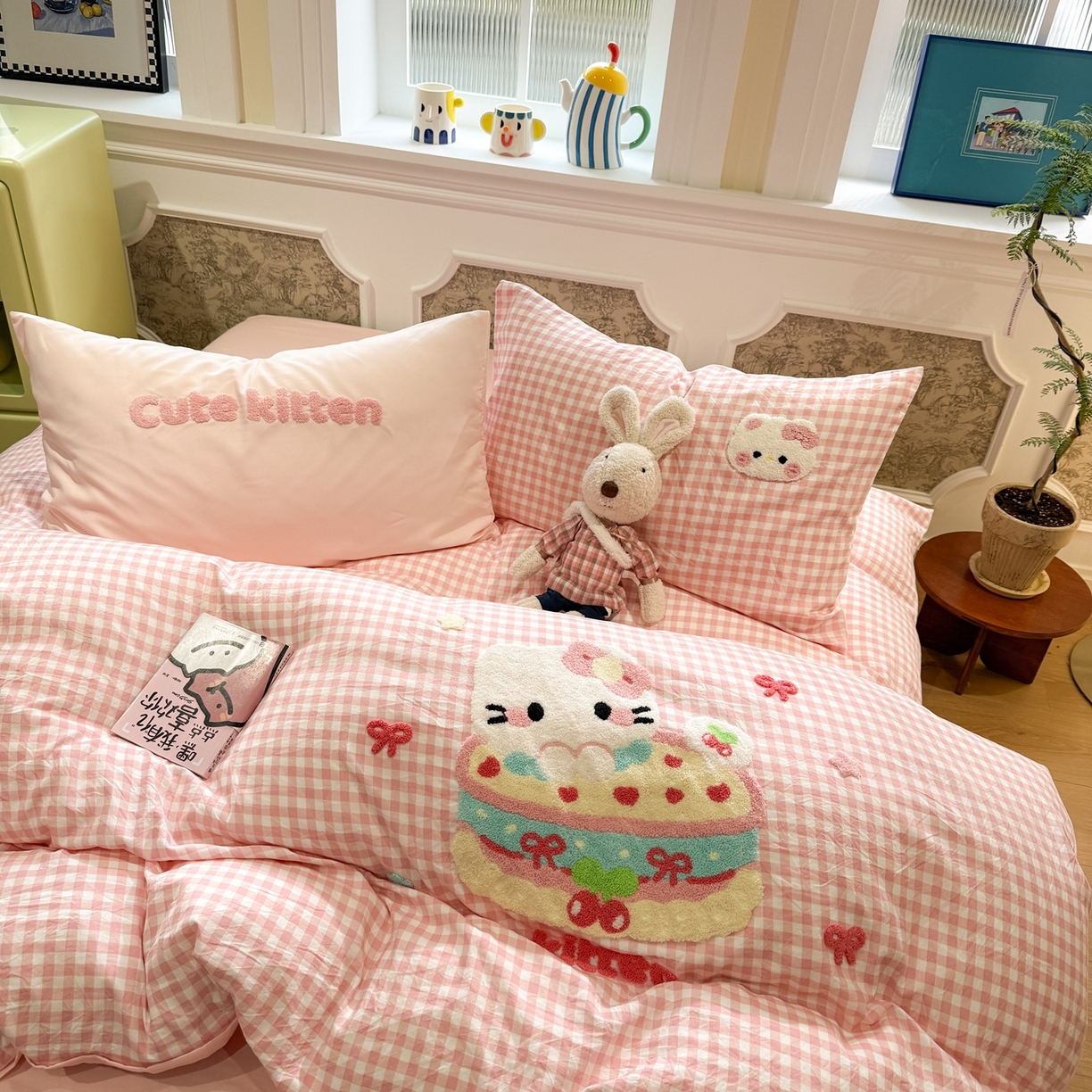 91家纺网 家纺一手货源 找家纺 （总）我心家纺 2026新款水洗棉毛巾绣四件套