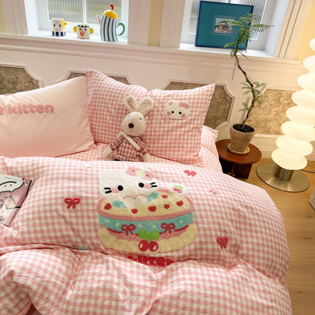 91家纺网 家纺一手货源 找家纺 （总）我心家纺 2026新款水洗棉毛巾绣四件套