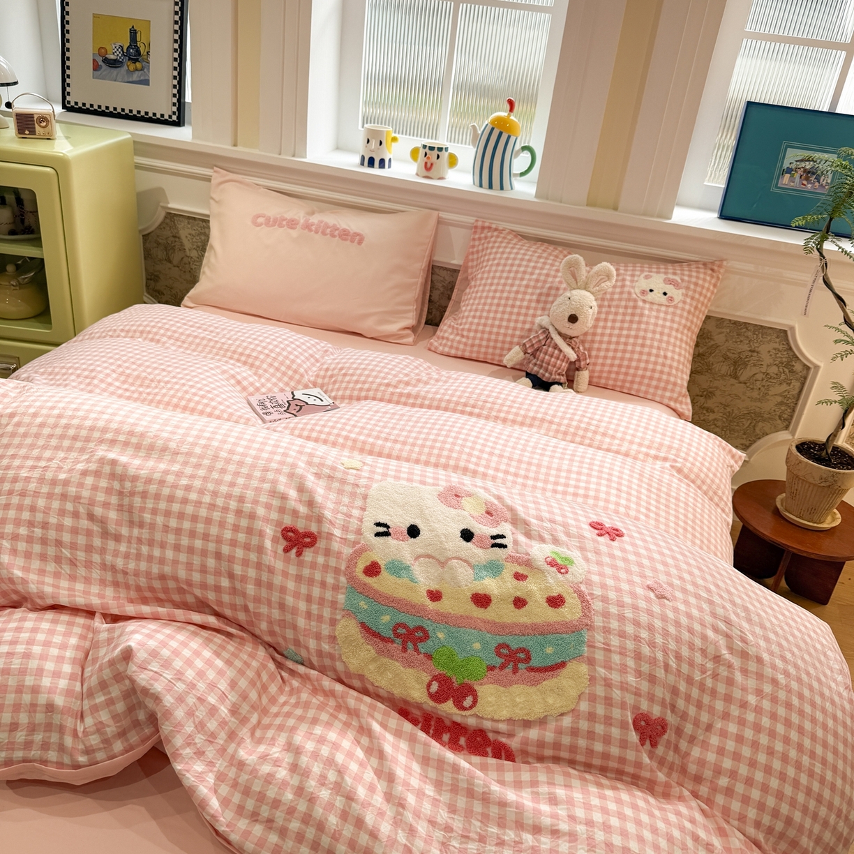 91家纺网 家纺一手货源 找家纺 （总）我心家纺 2026新款水洗棉毛巾绣四件套