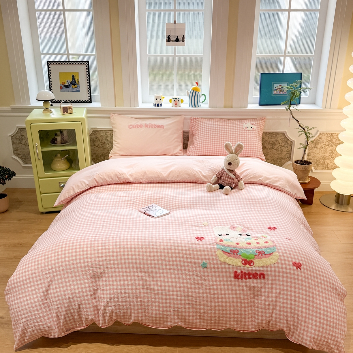 91家纺网 家纺一手货源 找家纺 （总）我心家纺 2026新款水洗棉毛巾绣四件套