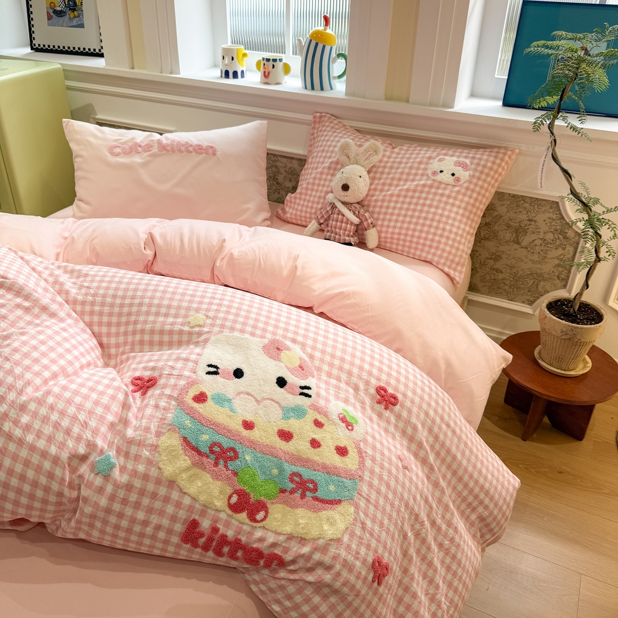 91家纺网 家纺一手货源 找家纺 （总）我心家纺 2026新款水洗棉毛巾绣四件套