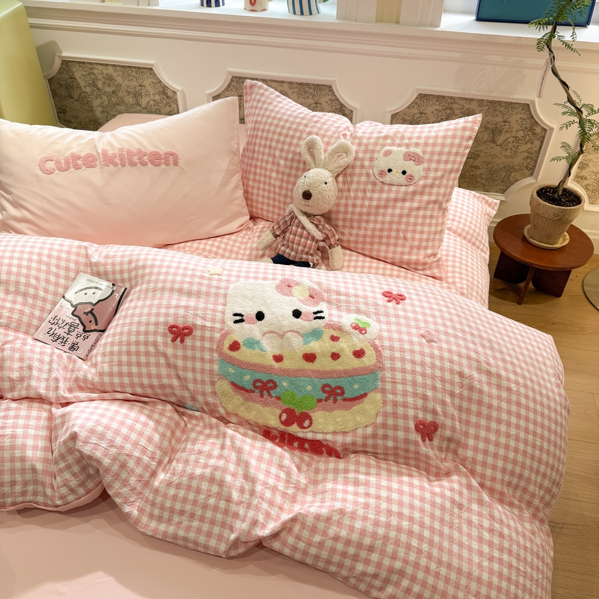 91家纺网 家纺一手货源 找家纺 （总）我心家纺 2026新款水洗棉毛巾绣四件套