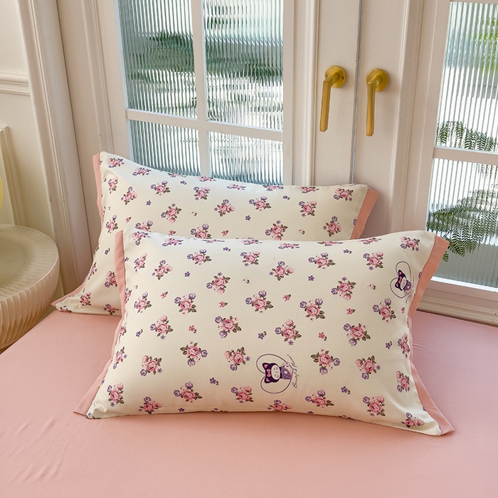 91家纺网 家纺一手货源 找家纺 悦织语 2026新款A类针织棉双层纱韩版夏被四件套空调被 甜心库洛