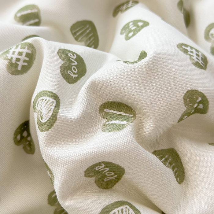 91家纺网 家纺一手货源 找家纺 悦织语 2026新款A类针织棉双层纱韩版夏被四件套空调被 绿色爱心