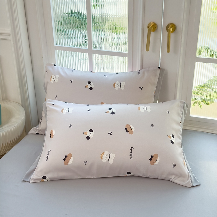 91家纺网 家纺一手货源 找家纺 悦织语 2026新款A类针织棉双层纱韩版夏被四件套空调被 小狗日记