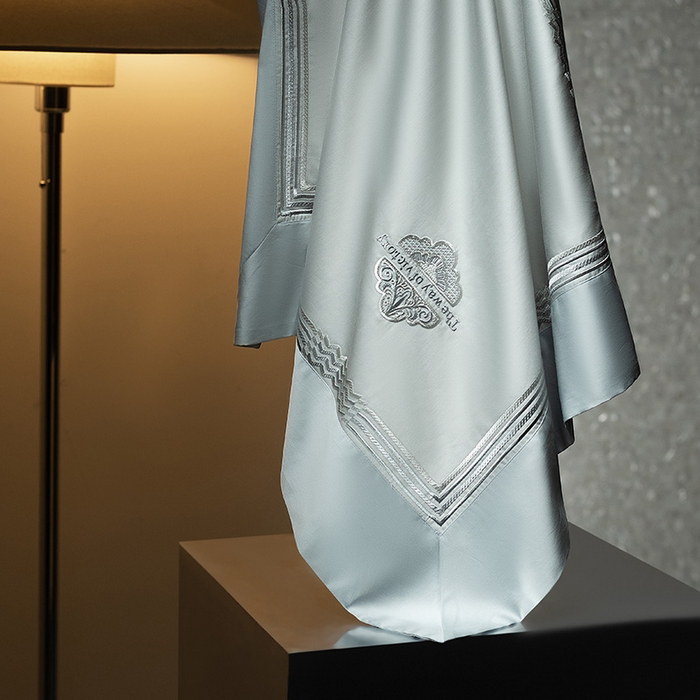 91家纺网 家纺一手货源 找家纺 诗黛尔家纺 2026春夏新款 高端长绒棉刺绣 柏林系列 柏林-水晶兰