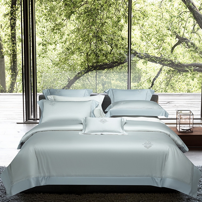 诗黛尔家纺 2026春夏新款 高端长绒棉刺绣 柏林系列 柏林-水晶兰