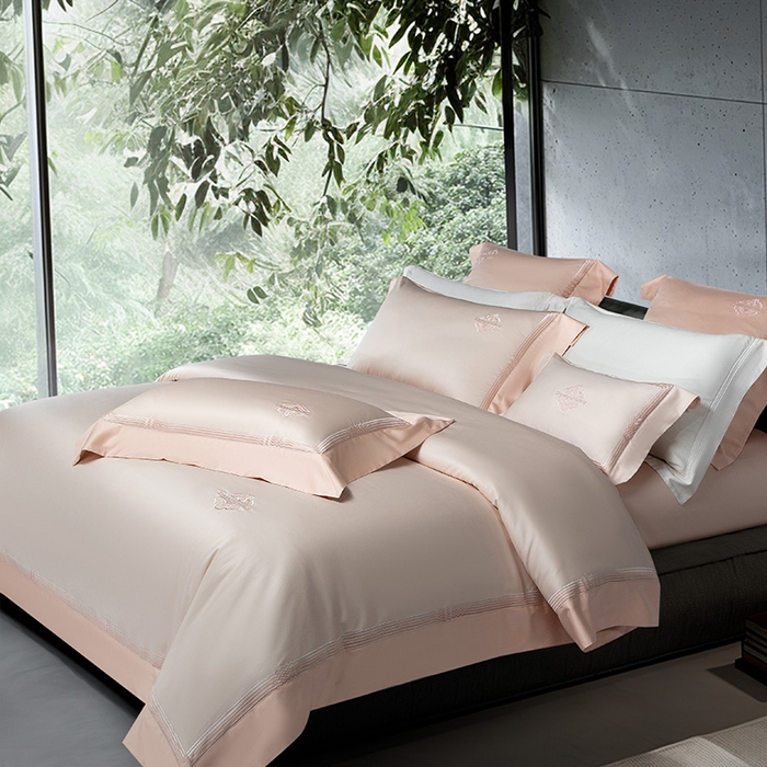 91家纺网 家纺一手货源 找家纺 诗黛尔家纺 2026春夏新款 高端长绒棉刺绣 柏林系列 柏林-香妃玉