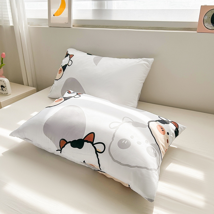 91家纺网 家纺一手货源 找家纺 悦织语 2026新款水洗棉双层纱豆豆被大豆夏凉被 软萌妞妞