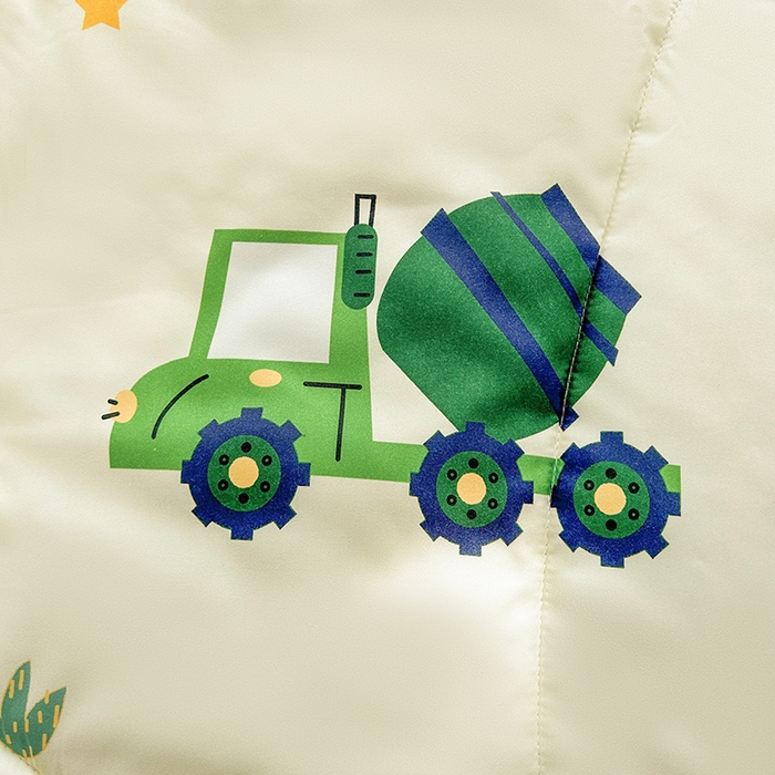 91家纺网 家纺一手货源 找家纺 悦织语 2026新款水洗棉双层纱豆豆被大豆夏凉被 挖掘机